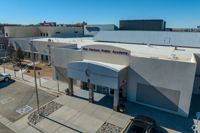 Front entrance of 21st Century Public Academy.