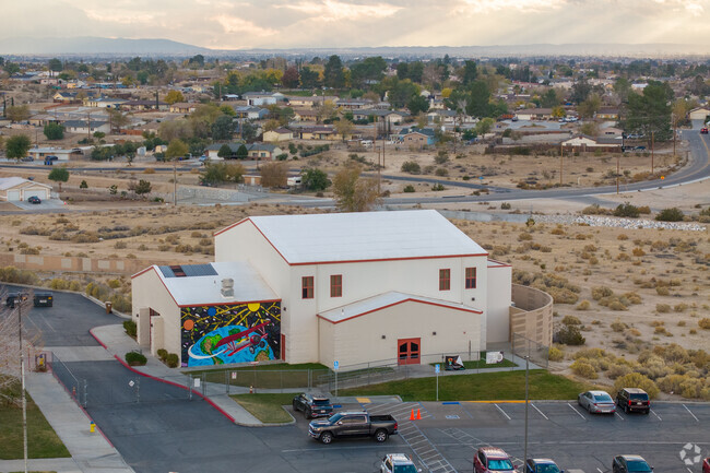 Murals adorn the side of the buildings at Puesta Del Sol.