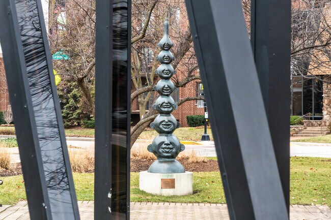 Be sure to swing over to the Skokie library to see several notable sculptures.