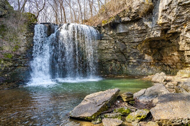 Hayden Falls Park near the Shannon Heights neighborhood features a beautiful waterfall.