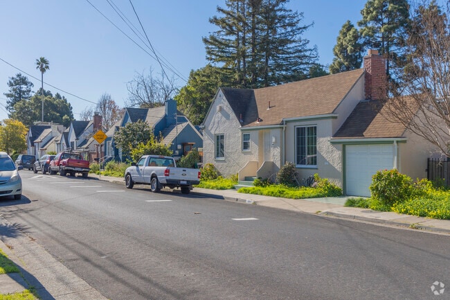 Albany Terrace has many iconic Tudor-style homes with steeply angled roofs.