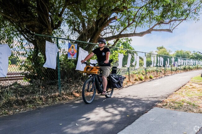 Railroad Park has a long bike trail that runs from Medford to Ashland.