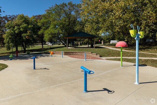 Fayette City Park offers a community pool, splash pad, skate park, and disc golf.