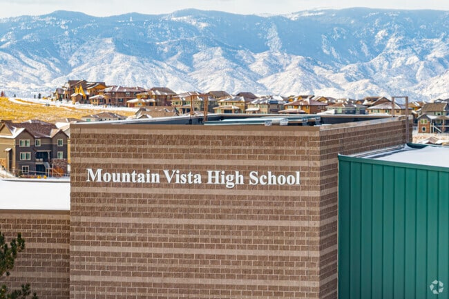 Mountain Vista High School in beautiful Highlands Ranch, CO on a stunning winter day.