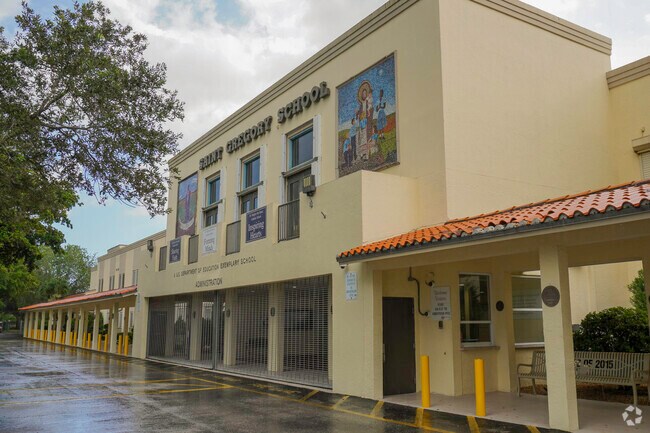 Entrance to St Gregory The Great School in Plantation, FL.