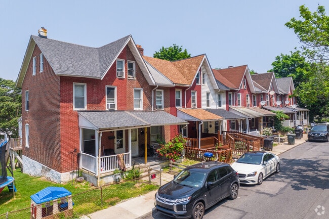Traditional Row Homes are common in Coatesville, PA.