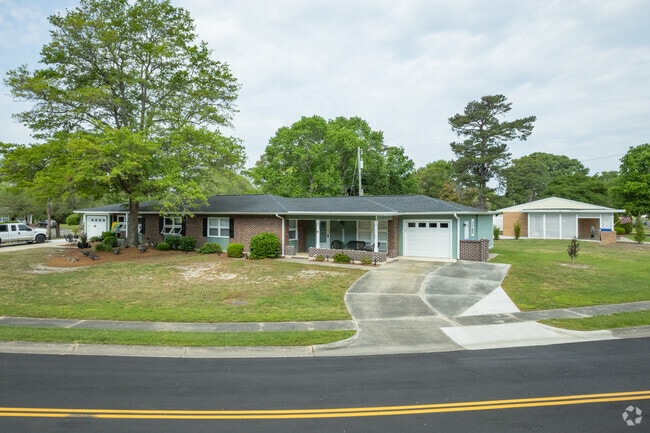 Many homes sit on moderate plots of land in Seagate Village.