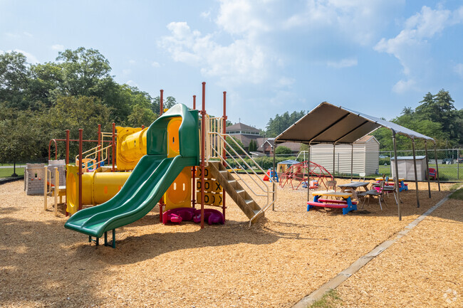 St. Madeleine Sophie School playground is colorful and inviting.