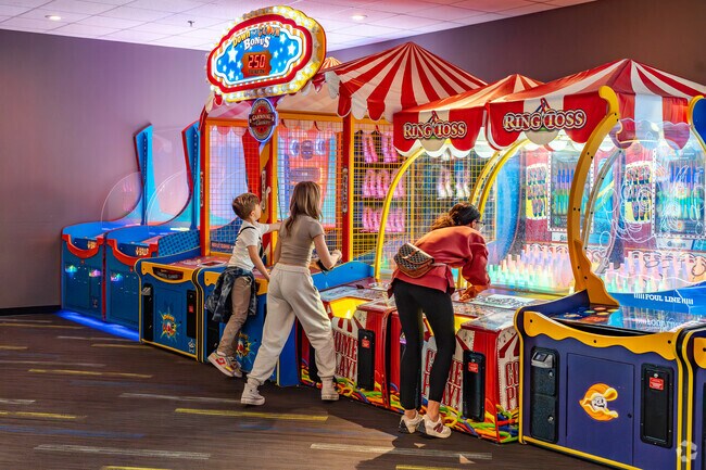 Residents of Shannon Heights enjoy spending time at the Scene 75 Entertainment Center.