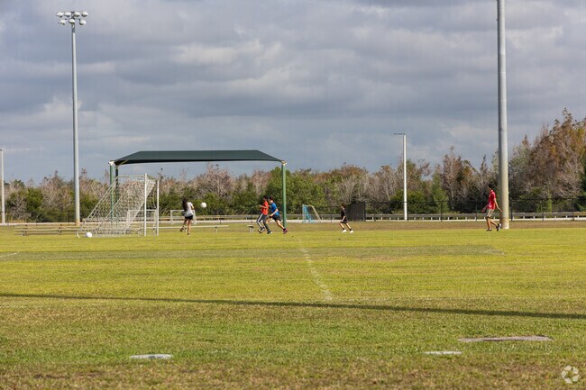 Miramar locals can practice soccer at the Ansin Sport Complex.