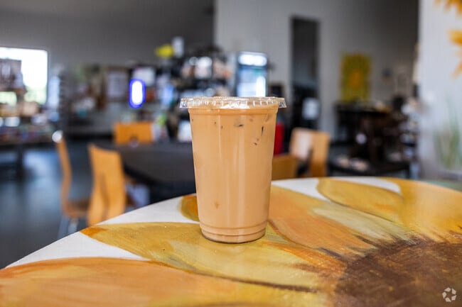 Enjoy a latte from West Wichita's Sunflour Cafe.