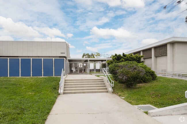 An entrance to Ambler Avenue Elementary School.