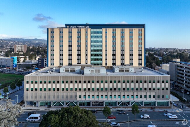 Kaiser Permanente medical offices around Mosswood Park serve the community near Pill Hill.
