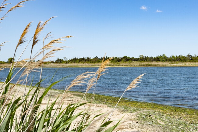 The water at the Venetian Shores Park in Lindenhurst, NY is generally calm.
