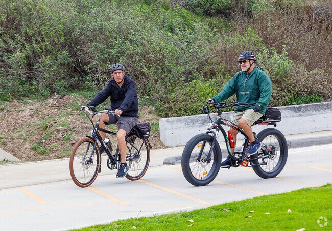 Bikers love the long bike path between the Marina and the peninsula.