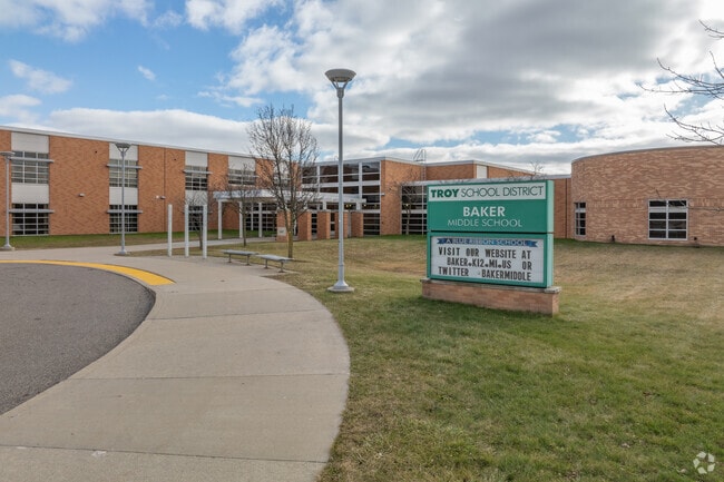 Baker Middle School signage and entry.
