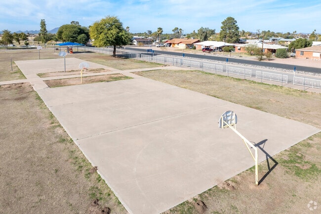 Coolidge’s West Elementary School can stay active by playing basketball.