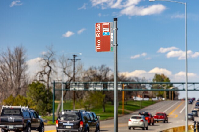 Hop on The Ride busses to get around town in Wellshire.