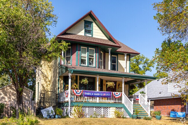 Irvingdale homes stand out with personal touches, such as American flags or political signage.