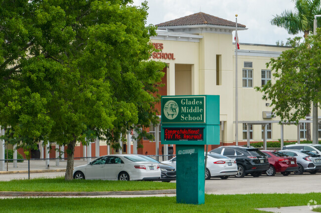 Glades Middle School in Miramar front view