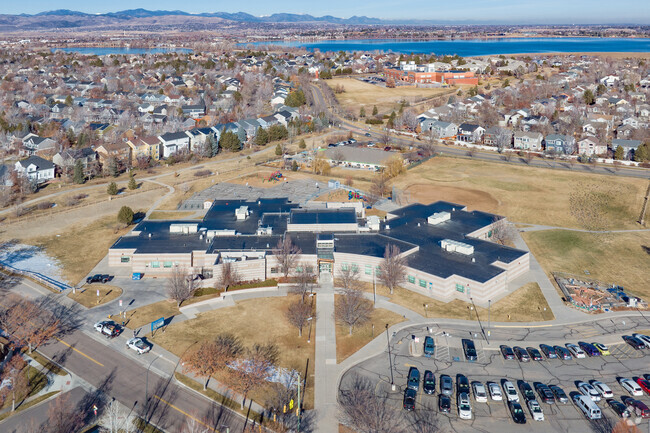 Blue Heron Elementary School in Littleton Colorado on a sunny winter day.