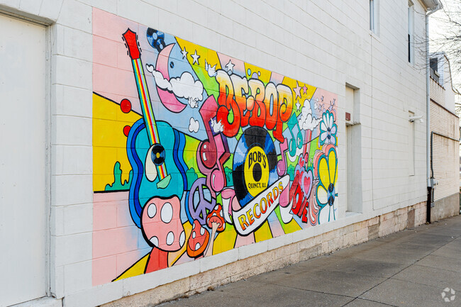Murals like this one by artist Ray Harvey dot several street corners throughout Quincy.