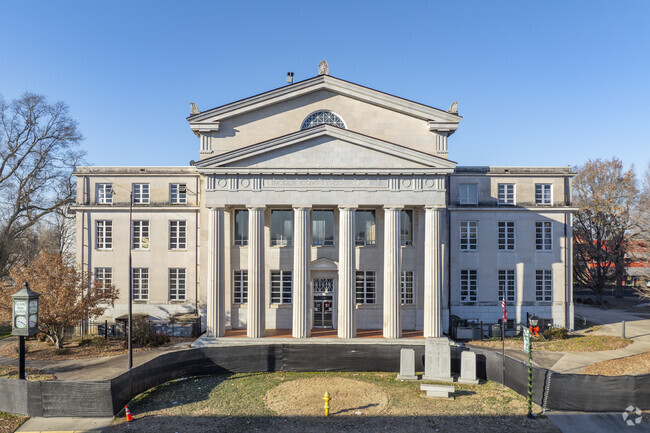 The Lincolnton Courthouse is a main feature of the downtown Main Street.