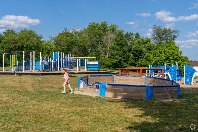The gaga pit at Skyline Commons Park is a competitive spot for kids.