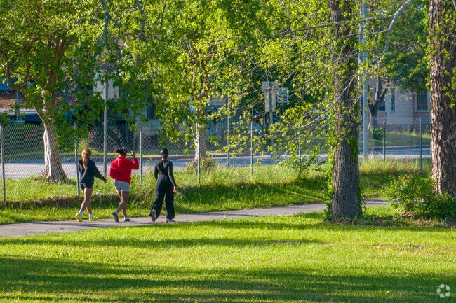 Residents in Fitzgerald walk the trails at Blue and Gray Park on pleasant days.