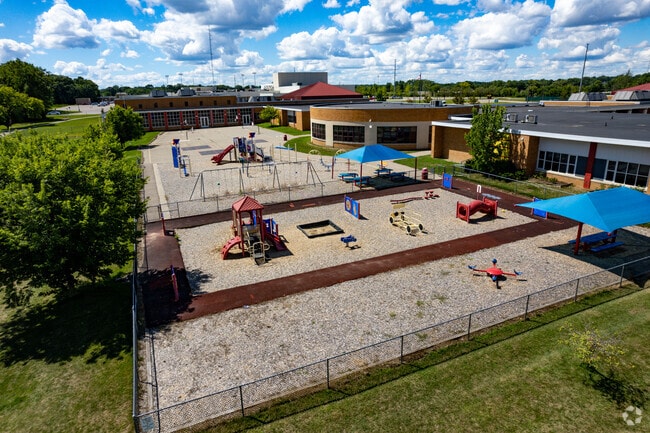 Auburn Elementary School features a playground for students to play during recess.