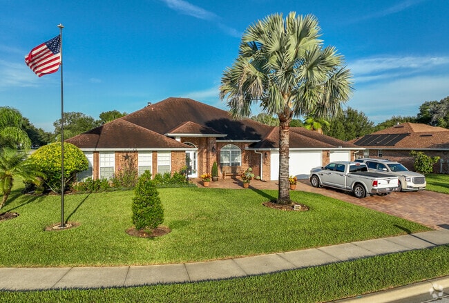 Brick accents appear on home facades in West DeLand.