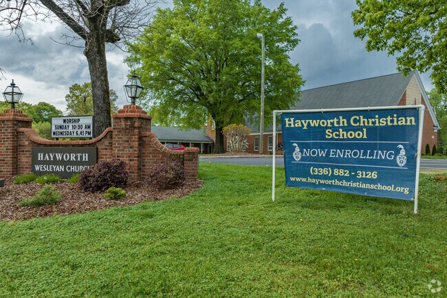 Hayworth Christian School is located at the Hayworth Wesleyan Church.