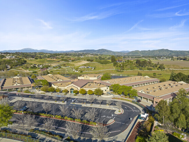 Crowne Hill Elementary School Aerial View: Sprawling Campus In Temecula Neighborhood.