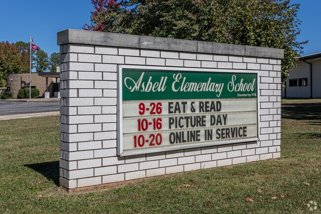 Asbell Elementary School has 369 students in grades pre-kindergarten through fourth.