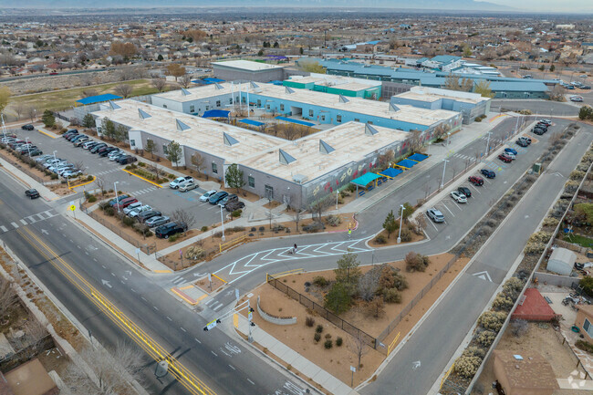 An aerial view of Helen Cordero Primary School.