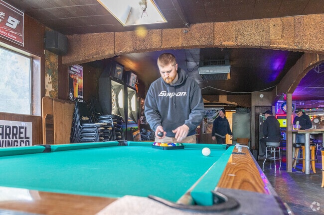 The pool table at Star Lake Inn is sure to be a lively spot when you visit.