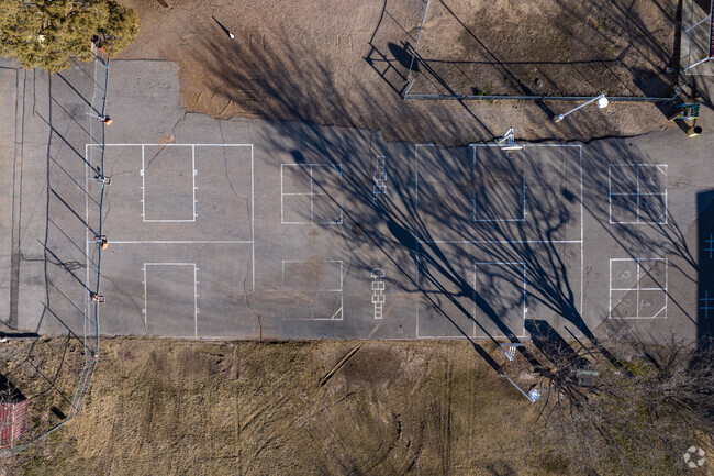 The basketball court at Peralta Elementary School.