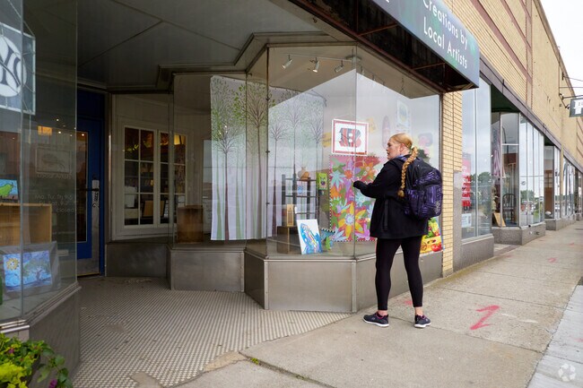 A Maplewood resident shops at one of the antique stores in Maplewood.