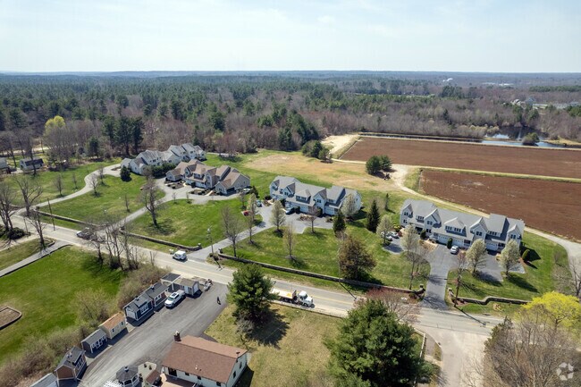 A View of Condos in Berkley back up to farmland.