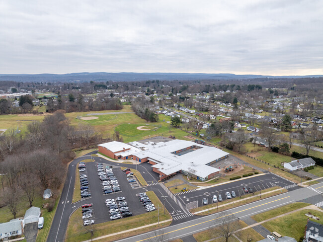 The student population of Myrtle H. Stevens School is 384