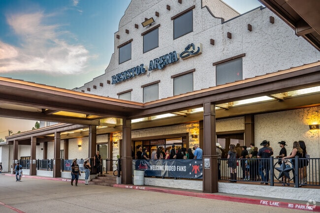 Fans arrive at the Mesquite Championship Rodeo Finals for an exciting night of action.
