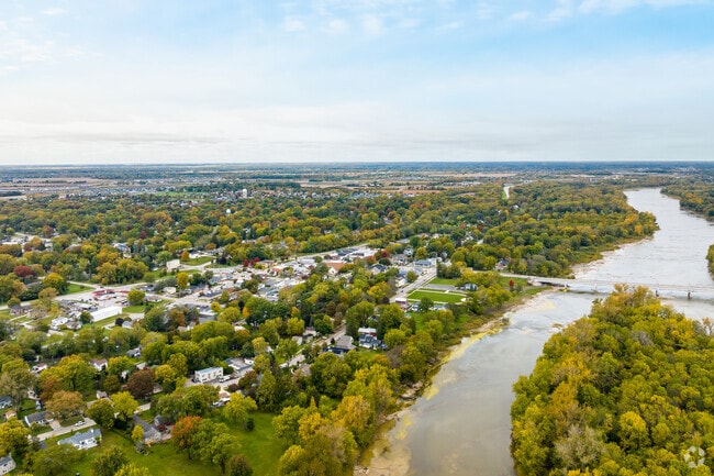 Waterville is located on the Maumee River and is located a short drive from downtown Toledo.