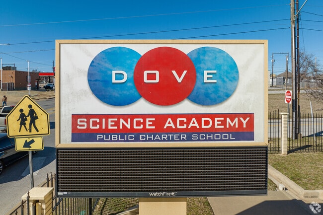 Dove Science Academy Public Charter School sign.