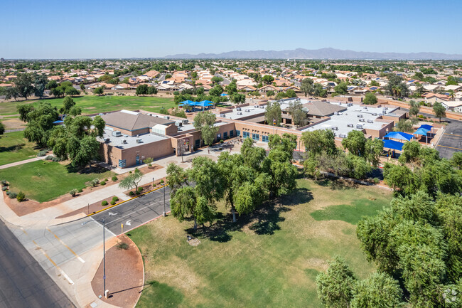 An impressive aerial view of Rancho Santa Fe Elementary School in Avondale.
