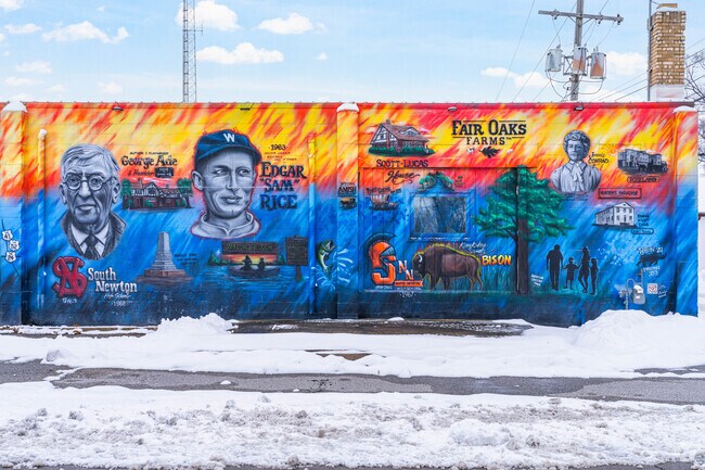 Public art in Kentland highlights notable residents and regional heritage.