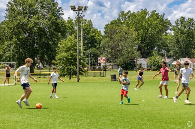 Wyandotte Park near Hazelwood has a Futbol field for recreation.