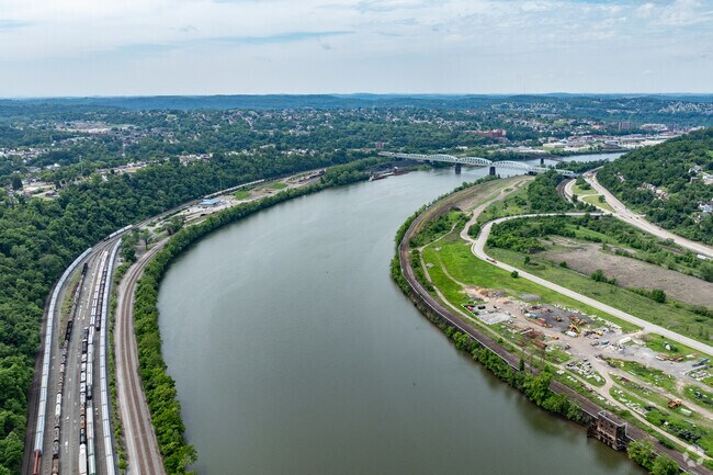 The Monongahela River flows south west of North Versailles.
