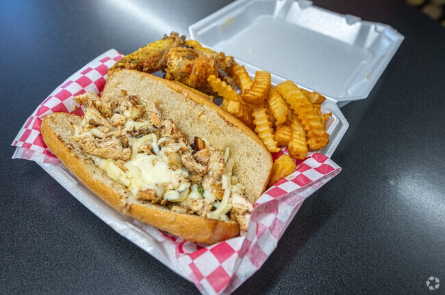 Try the popular Philly and wings combo from Catz Kitchen in Southside.