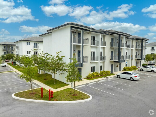 The Amelia District in Miami, FL has plenty of multifamily living complexes with parking.