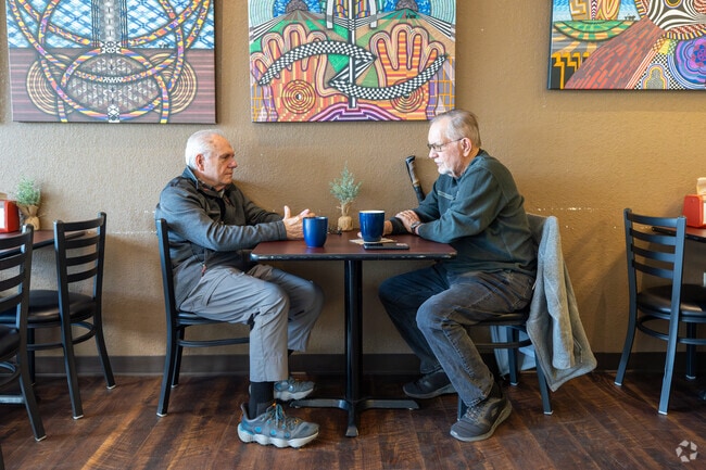 Have some coffee with friends at Pikes Perk, they are in the Oak Hills neighborhood.